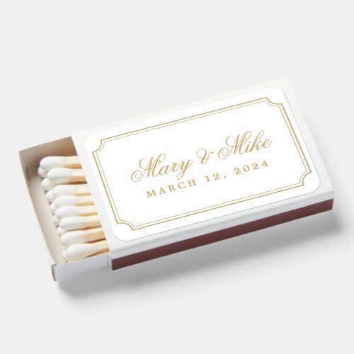 Classic Gold Wedding Favor Matches