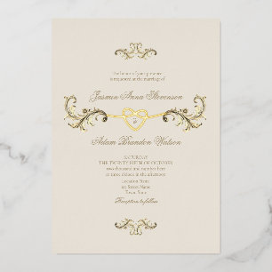 Classic Gold Wedding Foil Invitation