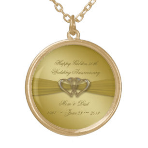 Classic Golden 50th Anniversary Gold Plated Necklace