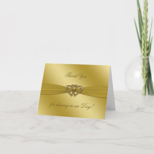 Classic Golden 50th Wedding Anniversary Note Card