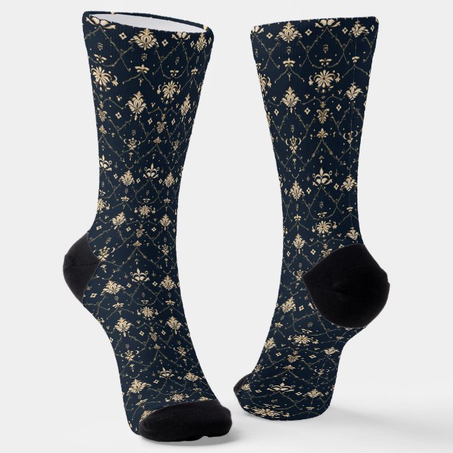 Classic Golden Pattern Socks (Angled)