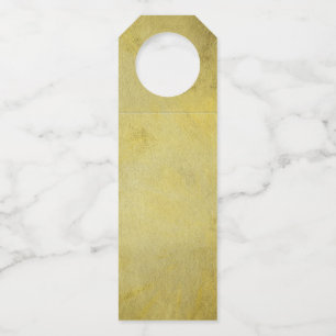Classic Golden Texture Template Bottle Hanger Tag