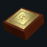 Classic Golden Wedding Anniversary Gift Box<br><div class="desc">A Digitalbcon Images Design featuring a gold color theme with a variety of custom images, shapes, patterns, styles and fonts in this one-of-a-kind "Golden Wedding Anniversary Gift Box." This colorful and elegant design comes wtih customizable shapes and text lettering to suit your special event. This makes the perfect gift for...</div>