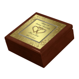 Classic Golden Wedding Anniversary Gift Box