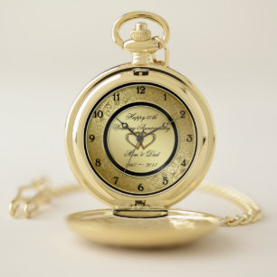 Classic Golden Wedding Anniversary Pocket Watch