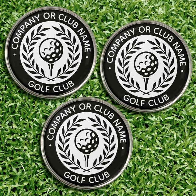Classic Golf Ball Marker Set Custom Name Black (Creator Uploaded)