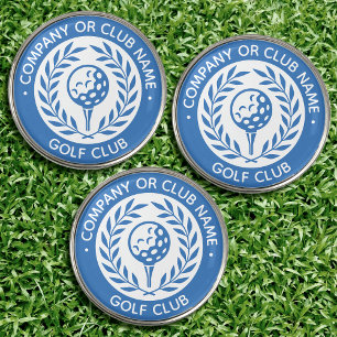 Classic Golf Ball Marker Set Custom Name Blue