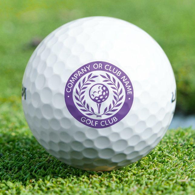 Classic Golf Ball Set Custom Company Name Purple (Creator Uploaded)