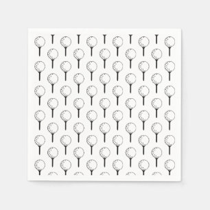 Classic Golf Balls Tees Timeless Sports Fun Napkins