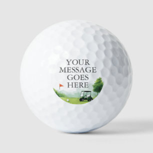 Classic Golf Buggy Custom Message Balls