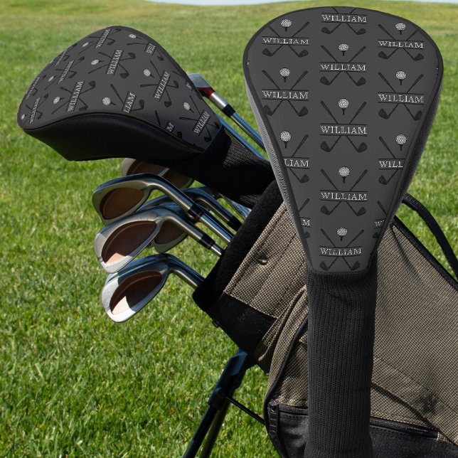Classic Golf Club Player Name Gray Golf Head Cover (Creator Uploaded)