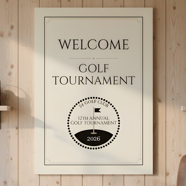 Classic Golf Club Tournament Name Welcome Poster (Creator Uploaded)