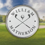 Classic Golf Clubs Custom Name Golf Ball Marker<br><div class="desc">Personalize the name to create a classic and stylish golf gift. Ideal for individuals,  golf clubs and as a company gift.
Designed by Thisisnotme©</div>