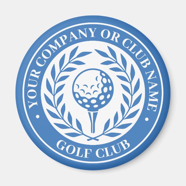 Classic Golf Magnet Custom Name Blue Gift (Front)