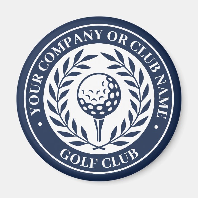 Classic Golf Personalized Name Dark Blue Magnet (Front)