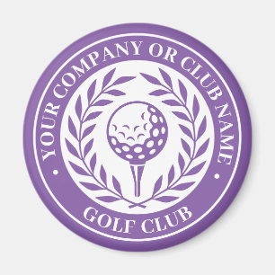 Classic Golf Personalized Name Purple Magnet