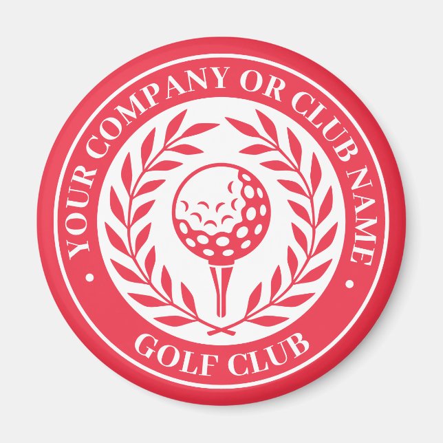Classic Golf Personalized Name Red Magnet (Front)