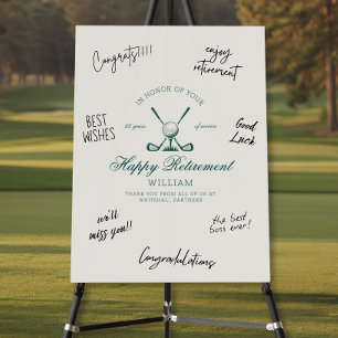 Classic Golf Retirement Party Guest Signature Foam Board