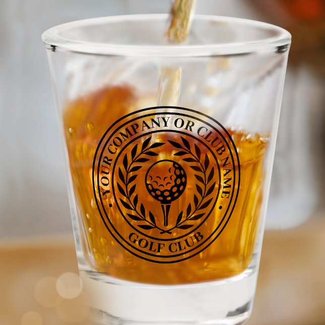 Classic Golf Shot Glass Custom Name Black (Creator Uploaded)