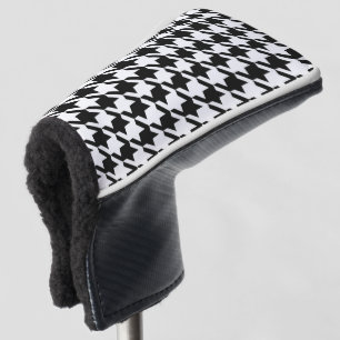 Classic Golfer Black Pepita Houndstooth Pattern Golf Head Cover