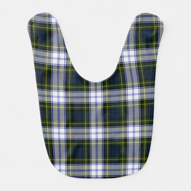 Classic Gordon Dress Tartan Plaid Baby Bib (Front)
