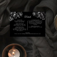 Classic Gothic Black Wedding Details