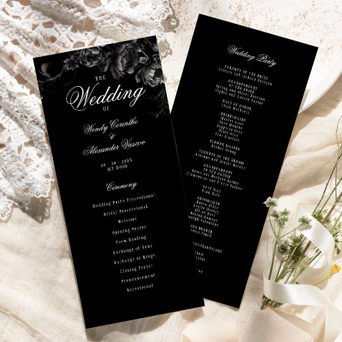 Classic Gothic Black Wedding Flat Program