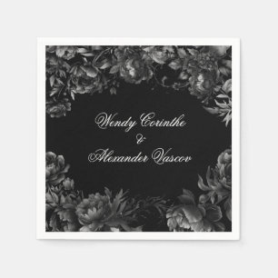 Classic Gothic Black Wedding Napkins