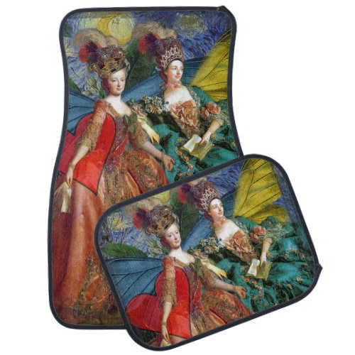 Classic Gothic Gemini Whimsical Butterfly Woman Car Floor Mat