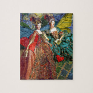 Classic Gothic Gemini Whimsical Butterfly Woman Jigsaw Puzzle