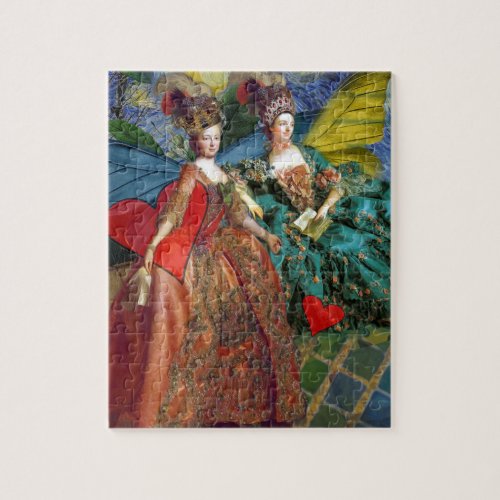 Classic Gothic Gemini Whimsical Butterfly Woman Jigsaw Puzzle