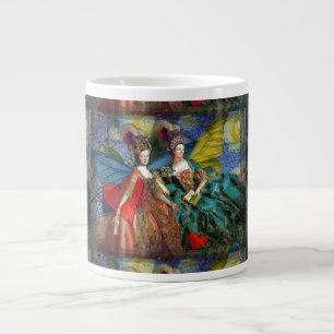 Classic Gothic Gemini Whimsical Butterfly Woman Large Coffee Mug