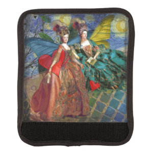 Classic Gothic Gemini Whimsical Butterfly Woman Luggage Handle Wrap