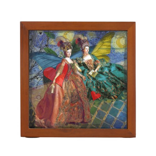 Classic Gothic Gemini Whimsical Butterfly Woman Pencil Holder