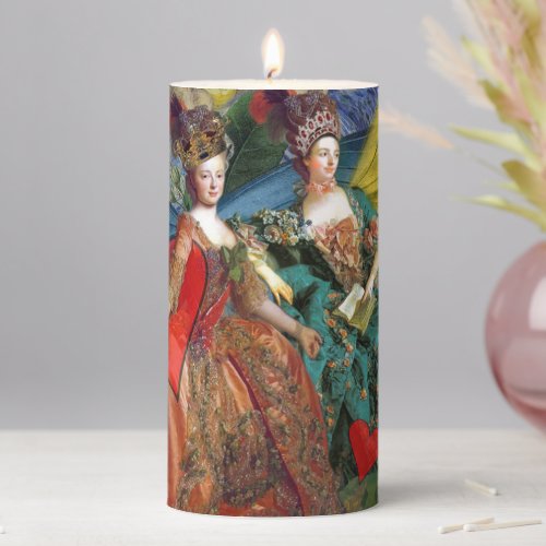 Classic Gothic Gemini Whimsical Butterfly Woman Pillar Candle