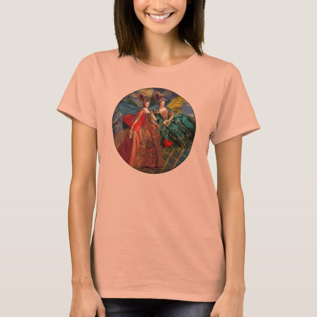 Classic Gothic Gemini Whimsical Butterfly Woman T-Shirt (Front)