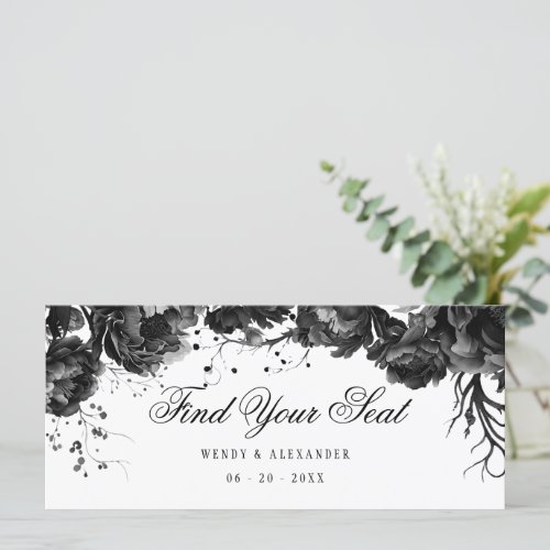 Classic Gothic White Hanging Seating Chart Header