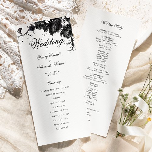 Classic Gothic White Wedding Flat Program