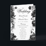 Classic Gothic White Wedding Folded Program<br><div class="desc">Introducing the timeless allure of our Classic Gothic White Wedding Folded Program design, where elegance meets the ethereal. An enchanting touch of dark romance adorned with intricate botanical motifs, featuring clean white backgrounds embellished with lush peonies and delicate roses that exude a moody sophistication perfect for your special day. Offering...</div>