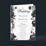 Classic Gothic White Wedding Folded Program<br><div class="desc">Introducing the timeless allure of our Classic Gothic White Wedding Folded Program design, where elegance meets the ethereal. An enchanting touch of dark romance adorned with intricate botanical motifs, featuring clean white backgrounds embellished with lush peonies and delicate roses that exude a moody sophistication perfect for your special day. Offering...</div>