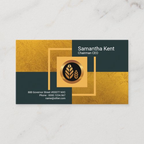 Classic Graceful Gold Elegance Founder CEO Business Card