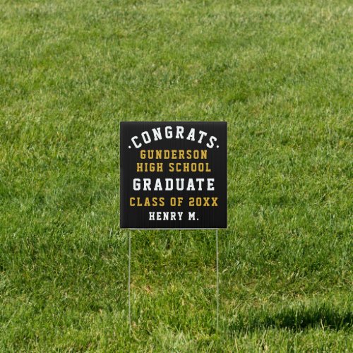 Classic Graduate Non_Photo Graduation High School Sign