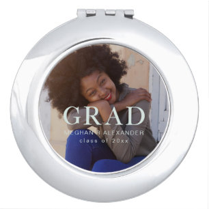 Classic Graduate Photo and Name Compact Compact Mirror