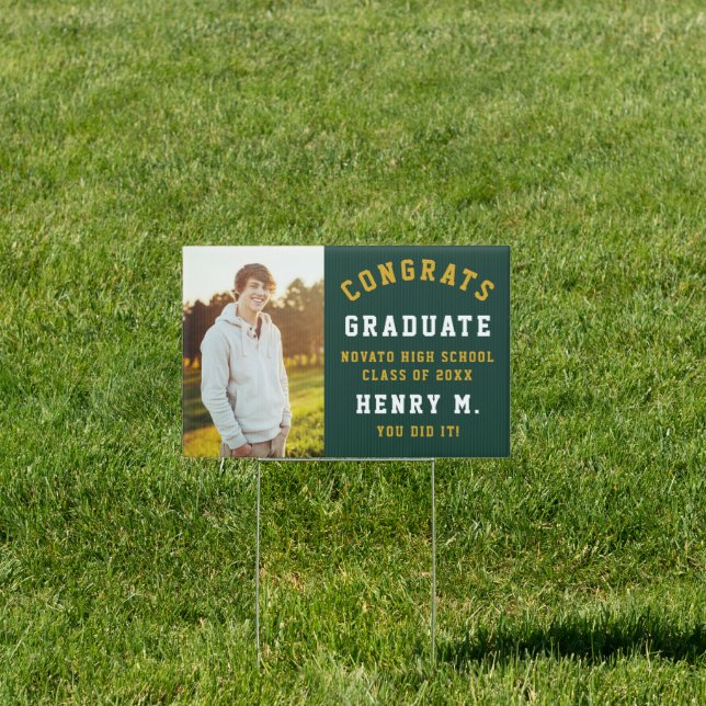 Classic Graduate Photo Graduation High School Sign (Insitu)