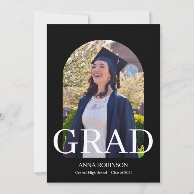 Classic Graduate Photo Graduation Invitation (Front)