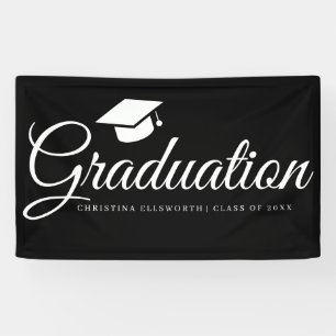 Classic Graduation Cap Party Banner