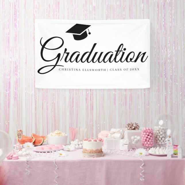 Classic Graduation Cap Party  Banner (Party)