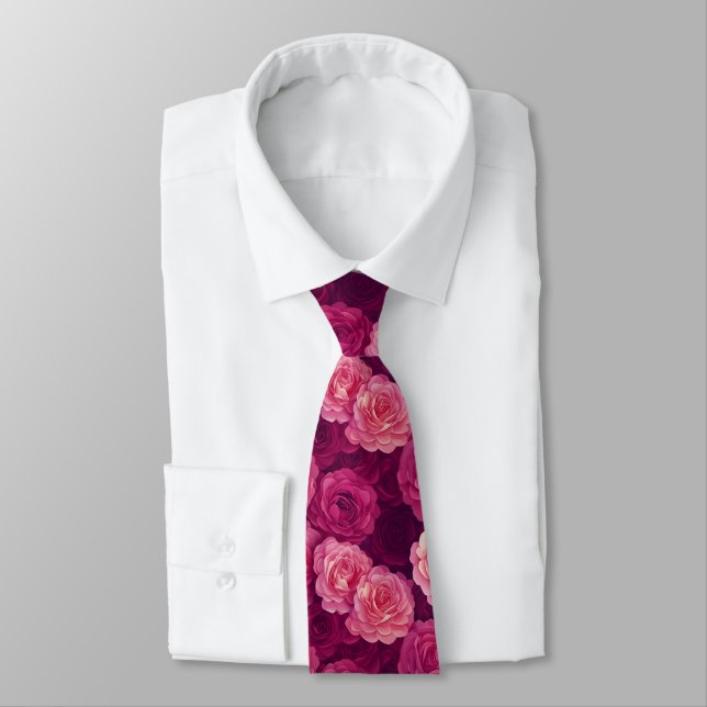 Classic Graduation Gifts For Him Rose Neck Tie (Tied)