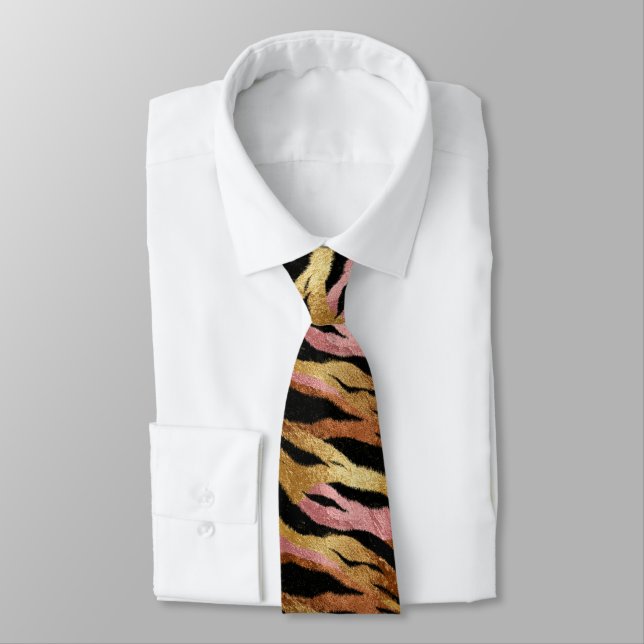 Classic Graduation Gifts For Him Tiger Skin Neck Tie (Tied)