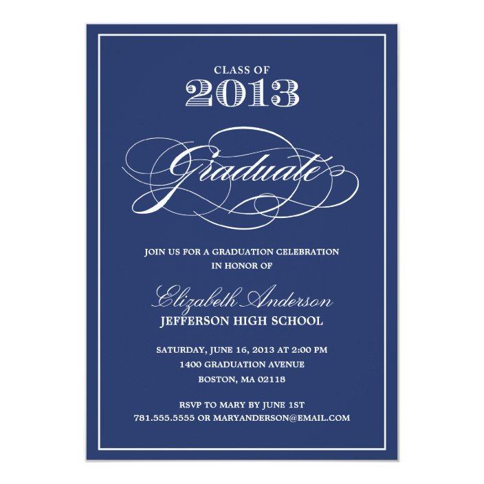 Classic Graduation Invitation | Zazzle.com